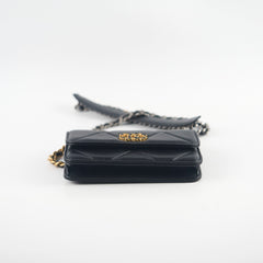 Chanel 19 Mini Wallet On Chain WOC Lambskin Black (Microchipped)