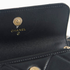 Chanel 19 Mini Wallet On Chain WOC Lambskin Black (Microchipped)