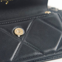 Chanel 19 Mini Wallet On Chain WOC Lambskin Black (Microchipped)
