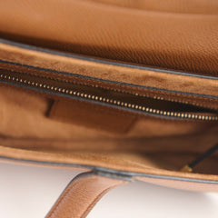 Dior Saddle Medium Caramel Brown with Guitar Strap
