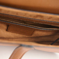 Dior Saddle Medium Caramel Brown with Guitar Strap
