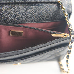 Chanel Wallet On Chain Black Caviar Crossbody- Microchipped
