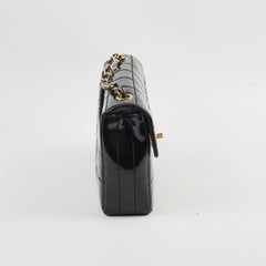 Chanel Vintage Patent Black Chocolate Bar