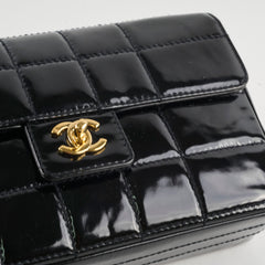 Chanel Vintage Patent Black Chocolate Bar