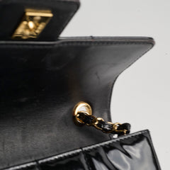 Chanel Vintage Patent Black Chocolate Bar