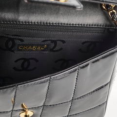Chanel Vintage Patent Black Chocolate Bar