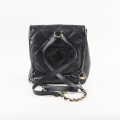 Chanel Black Lambskin Backpack