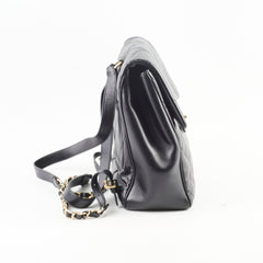 Chanel Black Lambskin Backpack