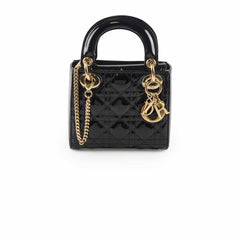 Christian Dior Lady Dior Mini Patent Black