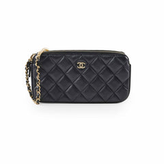 Chanel Zip Pearl Clutch on Chain Crossbody