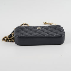 Chanel Zip Pearl Clutch on Chain Crossbody