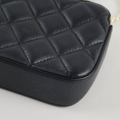 Chanel Zip Pearl Clutch on Chain Crossbody
