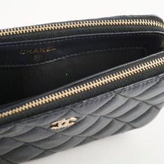 Chanel Zip Pearl Clutch on Chain Crossbody