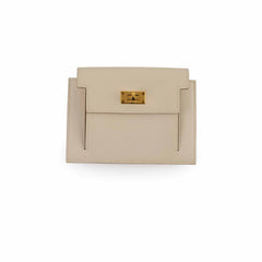 Hermes Kelly Pocket Wallet Craie D Stamp