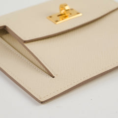 Hermes Kelly Pocket Wallet Craie D Stamp