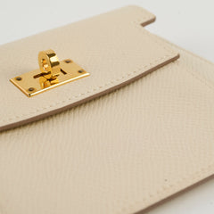 Hermes Kelly Pocket Wallet Craie D Stamp