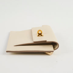 Hermes Kelly Pocket Wallet Craie D Stamp