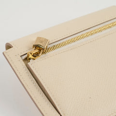 Hermes Kelly Pocket Wallet Craie D Stamp