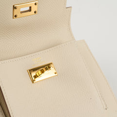 Hermes Kelly Pocket Wallet Craie D Stamp