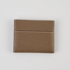Hermes Clic Card Case Etoupe GHW Epsom