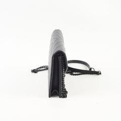Saint Laurent Cassandre Matelasse Wallet On Chain WOC So Black