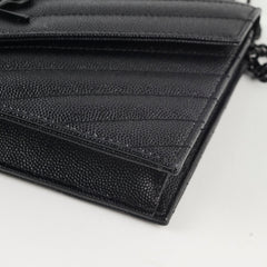 Saint Laurent Cassandre Matelasse Wallet On Chain WOC So Black