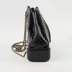 Chanel Gabrielle Black Leather/Patent Backpack