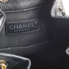 Chanel Gabrielle Black Leather/Patent Backpack