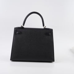 Hermes Kelly 28 Epsom Noir- X Stamp