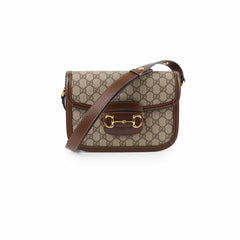 Gucci Medium Horsebit 1955 GG Supreme Canvas Brown