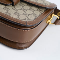 Gucci Medium Horsebit 1955 GG Supreme Canvas Brown