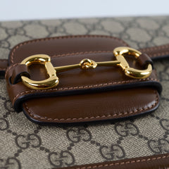 Gucci Medium Horsebit 1955 GG Supreme Canvas Brown