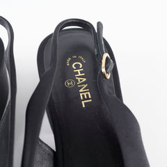 Chanel Slingbacks Black Size 39C Shoes