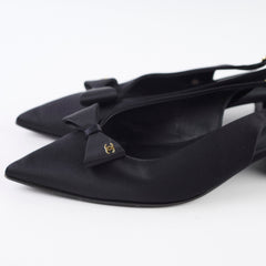 Chanel Slingbacks Black Size 39C Shoes