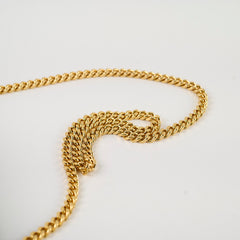 Saint Laurent Croc Embossed Wallet on Chain