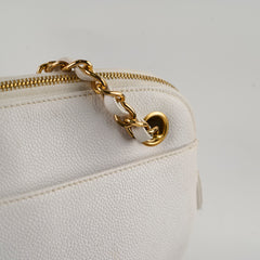 Chanel Vintage Shoulder Bag Caviar White (4 series)