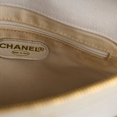 Chanel Vintage Shoulder Bag Caviar White (4 series)