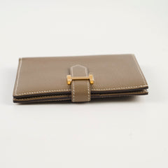 Hermes Bearn Compact Wallet Etoupe - U Stamp