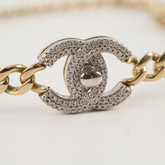 Chanel Choker CC Logo Light Gold Costume Jewellery