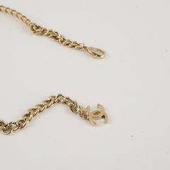 Chanel Choker CC Logo Light Gold Costume Jewellery