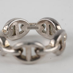 Hermes Chaine D'Ancre Enchainee Ring Size 51