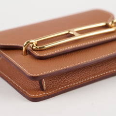 Hermes Roulis Slim Compact Gold Wallet