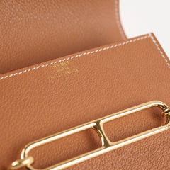 Hermes Roulis Slim Compact Gold Wallet