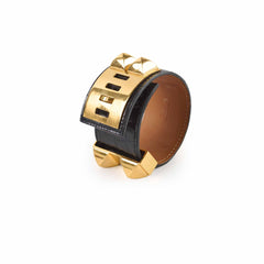 Hermes Collier De Chien T2 Croc Black Bracelet