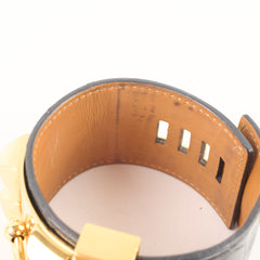 Hermes Collier De Chien T2 Croc Black Bracelet