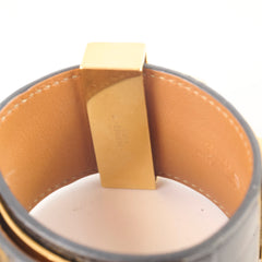 Hermes Collier De Chien T2 Croc Black Bracelet