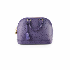 Louis Vuitton Purple Ostrich Alma PM