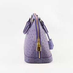 Louis Vuitton Purple Ostrich Alma PM