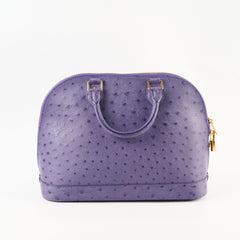 Louis Vuitton Purple Ostrich Alma PM