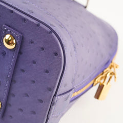Louis Vuitton Purple Ostrich Alma PM
